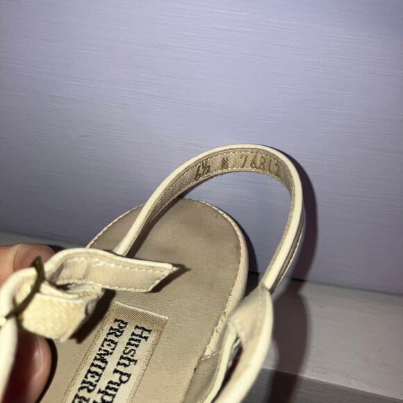 Open toe strappy cream heels Hush Puppies Premiere Collection Y2K size 6.5 - Picture 10 of 10